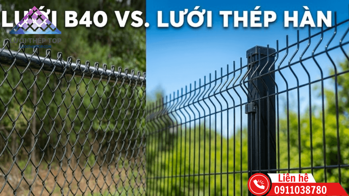 So sánh lưới thép hàn và lưới B40: Nên chọn loại nào làm hàng rào?
