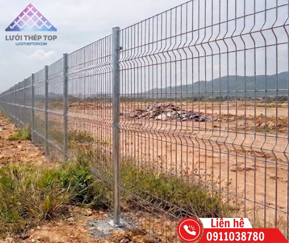 Lưới thép hàn mạ kẽm được sử dụng nhiều trong hàng rào bảo vệ tại Thái Bình