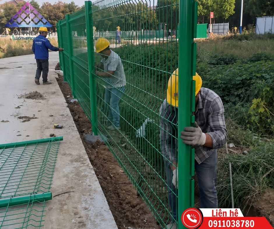 Siết bu lông định vị bát kẹp liên kết tấm lưới thép hàn vào cột trụ