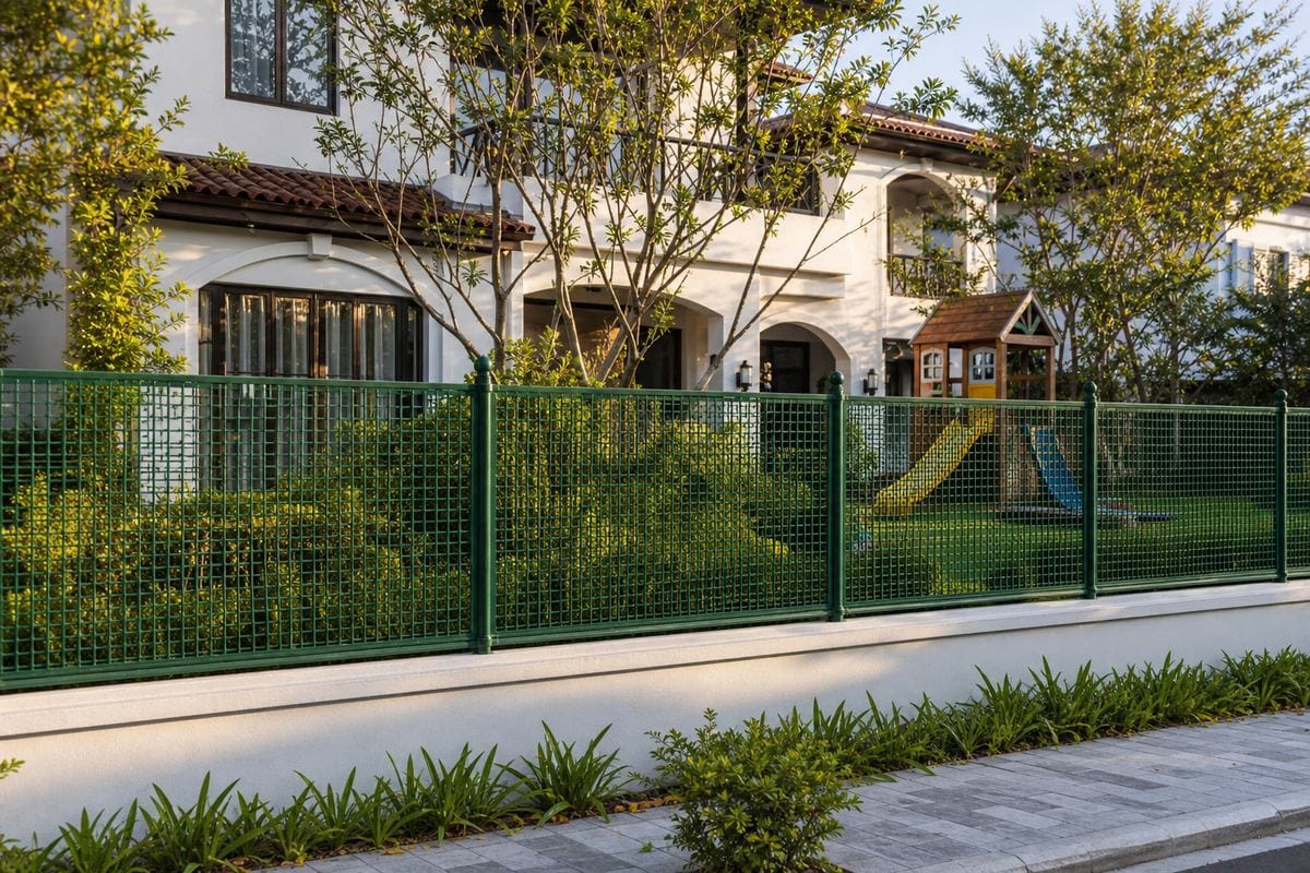 Hàng rào lưới thép hàn bước ô nhỏ 30x30mm nhà vườn