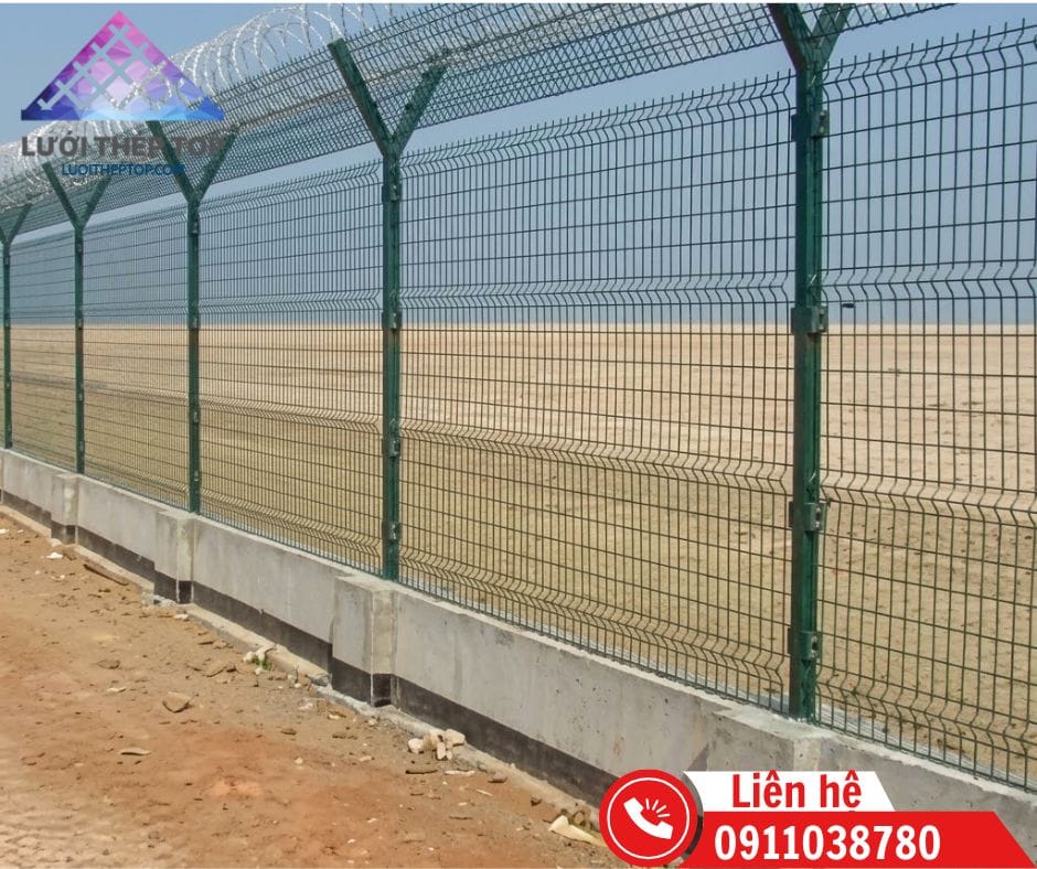 hàng rào lưới thép hàn an ninh cho khu công nghiệp