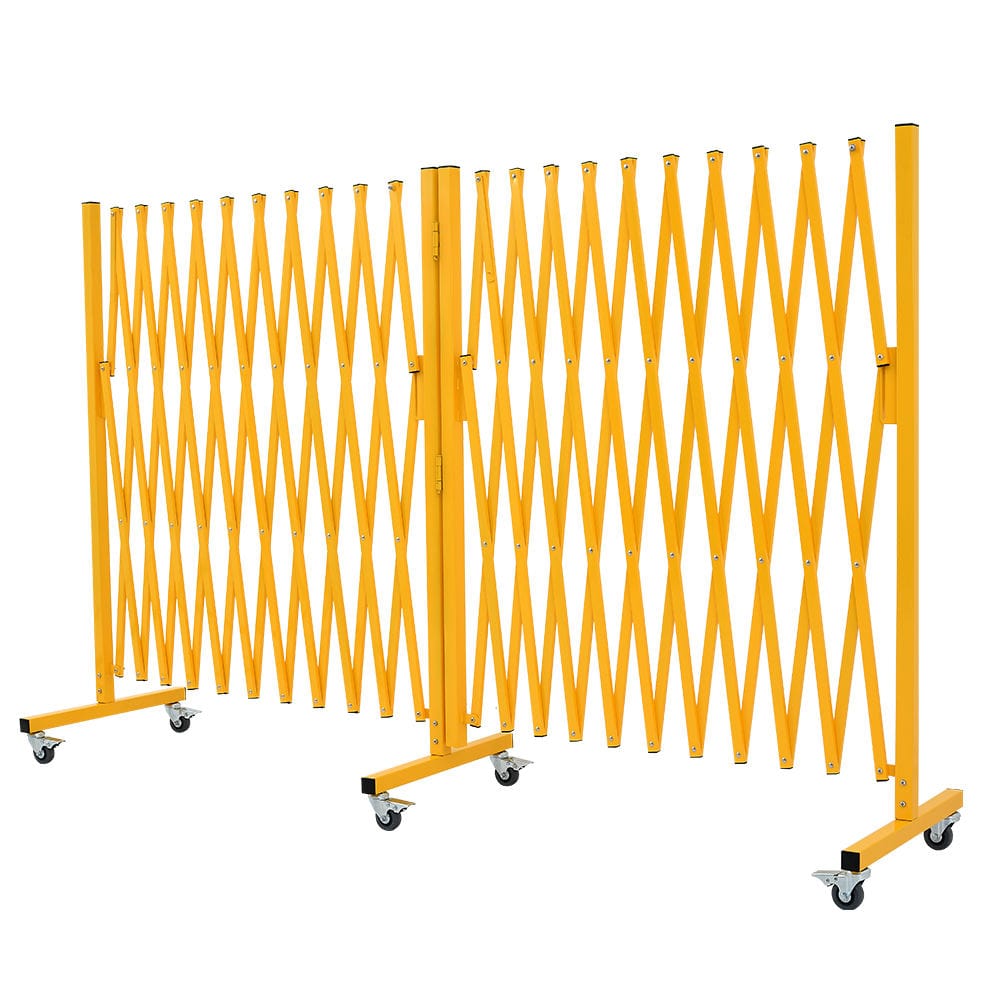 Hàng rào xếp di động khi thu gọn có bánh xe đẩy di chuyển dễ dàng